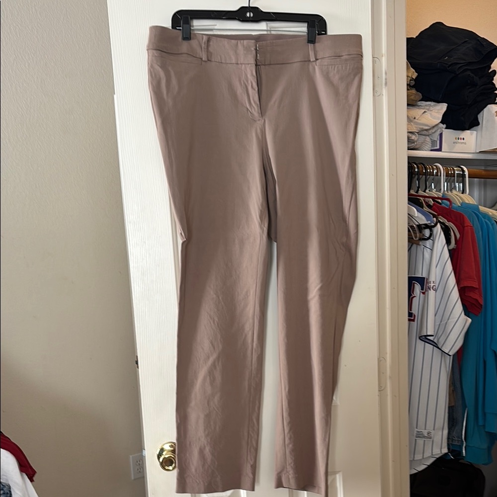 Lane Bryant Tan Straight Leg Pants Classic Style